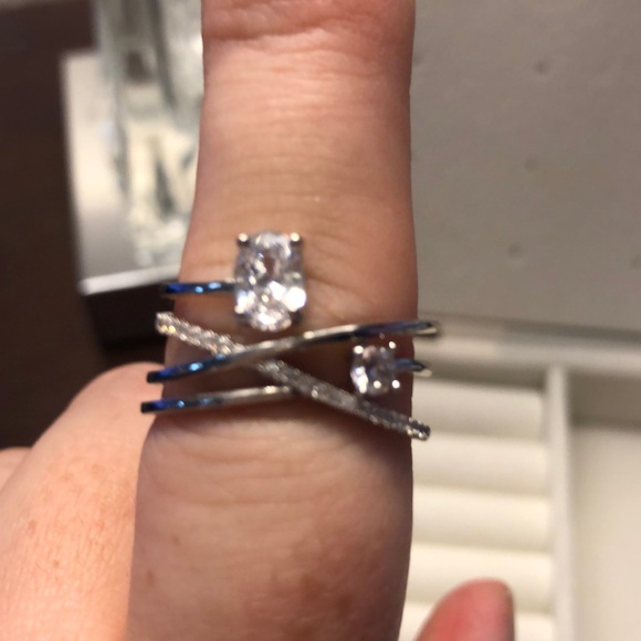joli Moon Jewelry - Joli Moon clear XX cross and stud ring